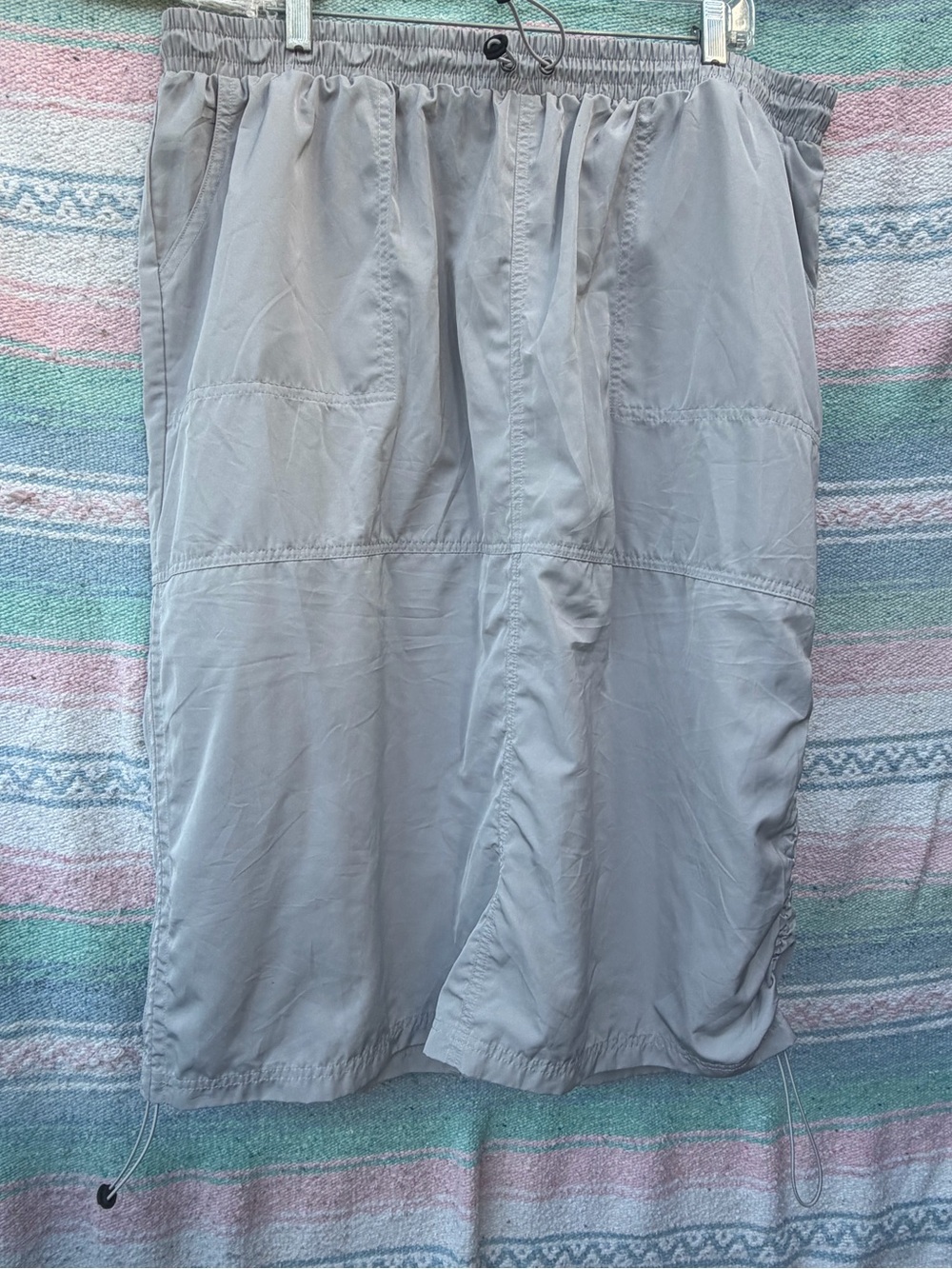 wild fable Light Gray Elastic-Waist Skirt with Drawcord